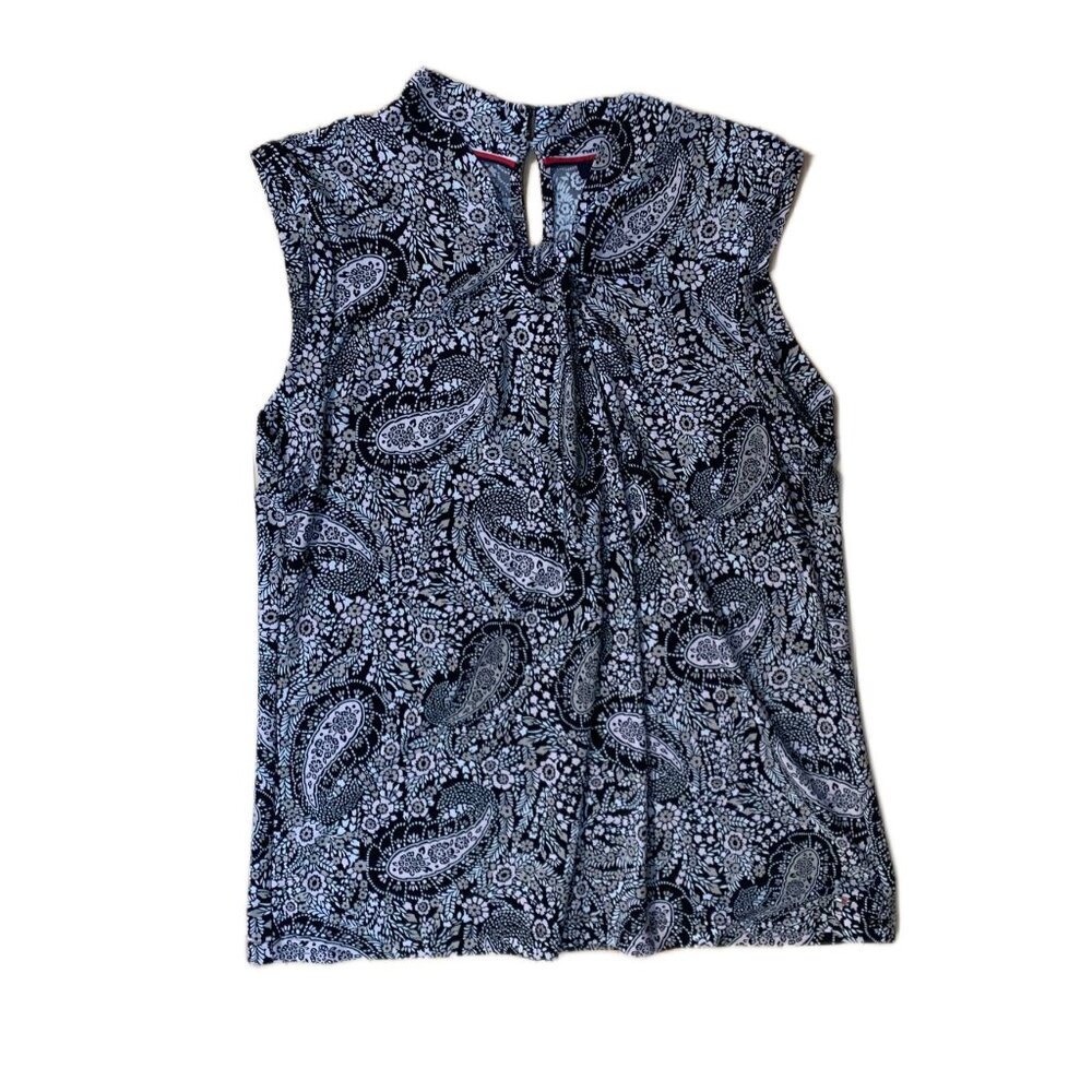 Tommy Hilfiger Paisley Floral Keyhole Top Small